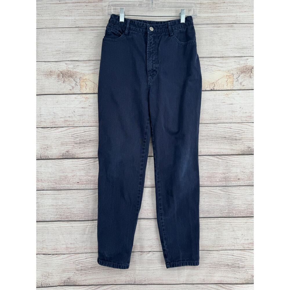 Vintage Bongo Barrel Jeans Juniors Size 7 Indigo Blue Dark Wash Denim